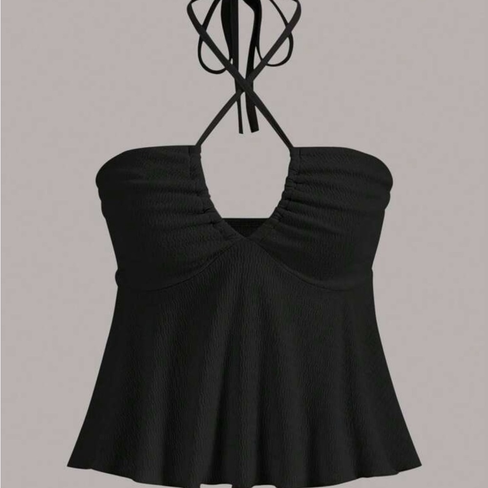 Black Halter Top